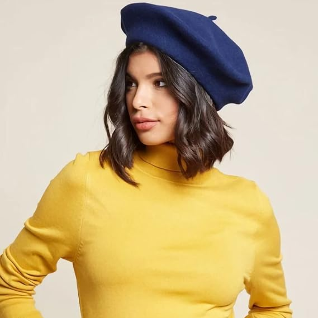 Women's Wool Beret Hat – Lightweight Parisian-Style Winter Cap in 10 Colors for Fall & Cold Weather | Thomler