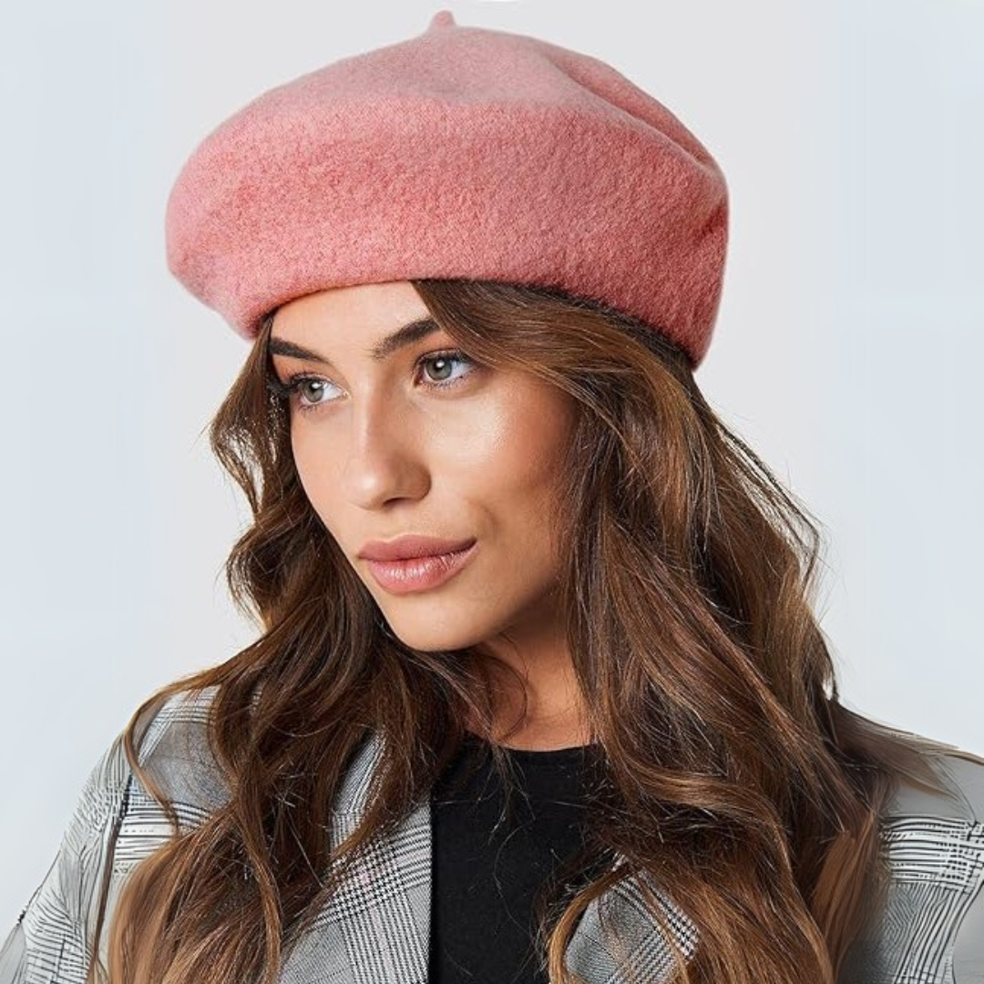 Women's Wool Beret Hat – Lightweight Parisian-Style Winter Cap in 10 Colors for Fall & Cold Weather | Thomler