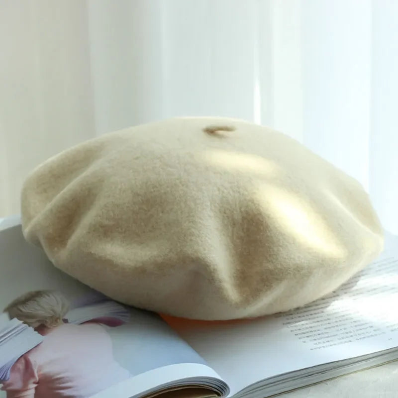 Women's Soft Felt Hat French Style Artist Cap Stretchy Headwear for Fall Winter Daily Fashion Casual Formal Wear | Thomler