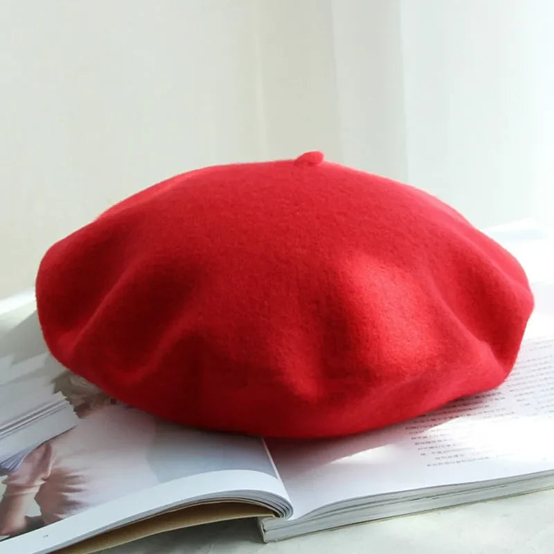 Women's Soft Felt Hat French Style Artist Cap Stretchy Headwear for Fall Winter Daily Fashion Casual Formal Wear | Thomler