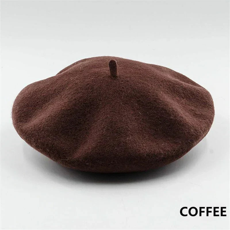 Women's Soft Felt Hat French Style Artist Cap Stretchy Headwear for Fall Winter Daily Fashion Casual Formal Wear | Thomler