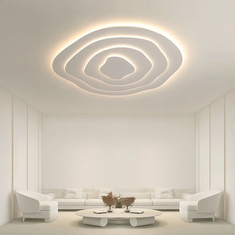 Ceiling Light Acrylic 16 in Modern Minimalist White Living Room Bedroom LED Fixture | Thomler