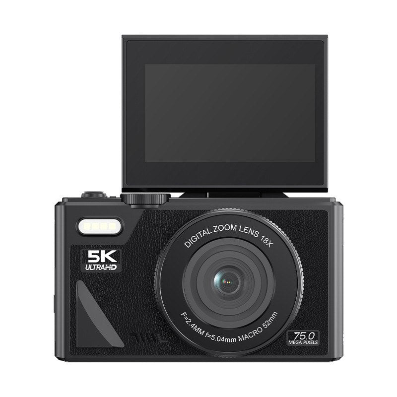 Compact 4K Digital Video Camera with Flip Screen & 18x Zoom for Vlogging, Content Creation, Travel & Photography | Thomler