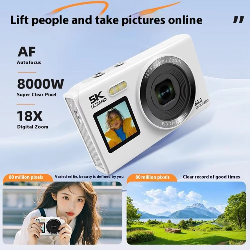 Dual-Screen Vlogging Camera with UHD Video Recording & Autofocus | 13MP Sensor & 18x Zoom | Wireless Connectivity for Content Creators & | Thomler