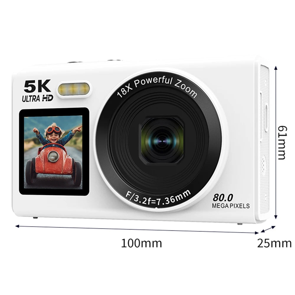 Dual-Screen Vlogging Camera with UHD Video Recording & Autofocus | 13MP Sensor & 18x Zoom | Wireless Connectivity for Content Creators & | Thomler