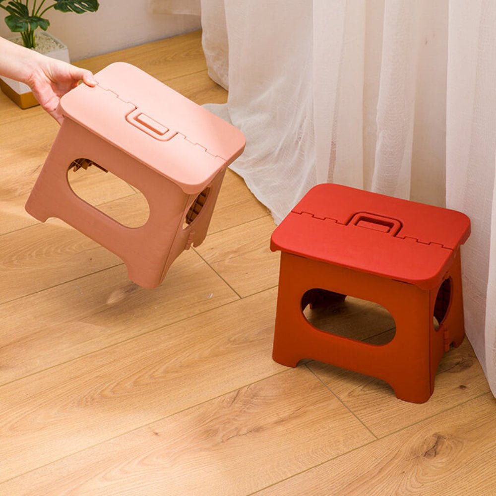 Compact Folding Step Stool with Handle for Kitchen Bathroom and Closet Access | Thomler