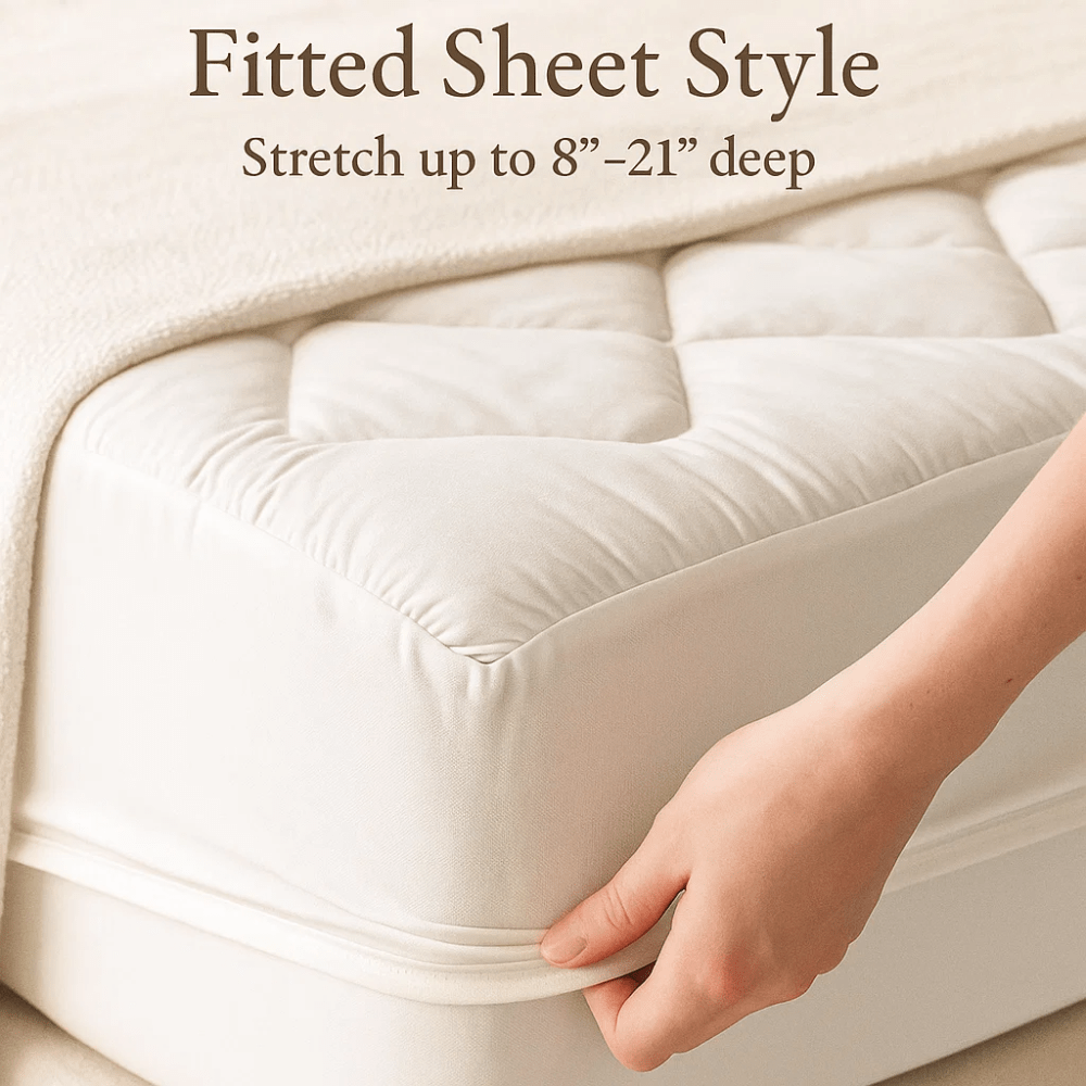 Memory Foam Mattress Pad with Temperature-Regulating Gel Layer for Back Support & Cool Sleep | Thomler