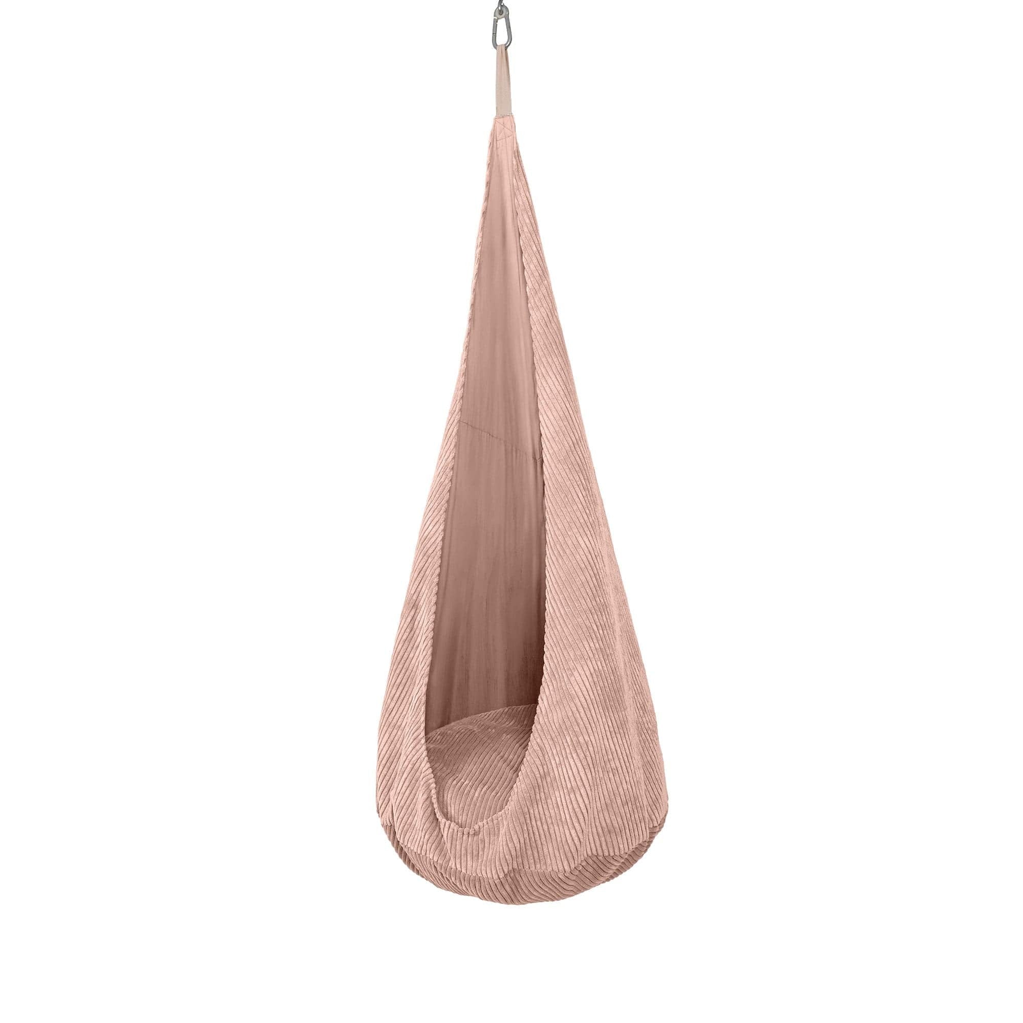 Sensory Swing Corduroy 61.8 in Pink Indoor Reading Nook Hanging Chair Kids Cocoon Seat Playroom Relaxation | Thomler