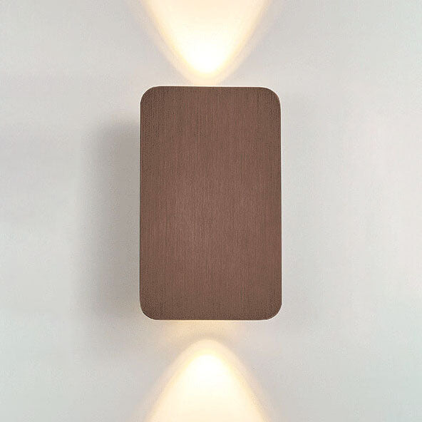 2-Light Aluminum Wall Sconce Modern Flat Rectangular LED Fixture for Bedroom, Hallway & Living Room | Hardwired Mount Lighting | Thomler
