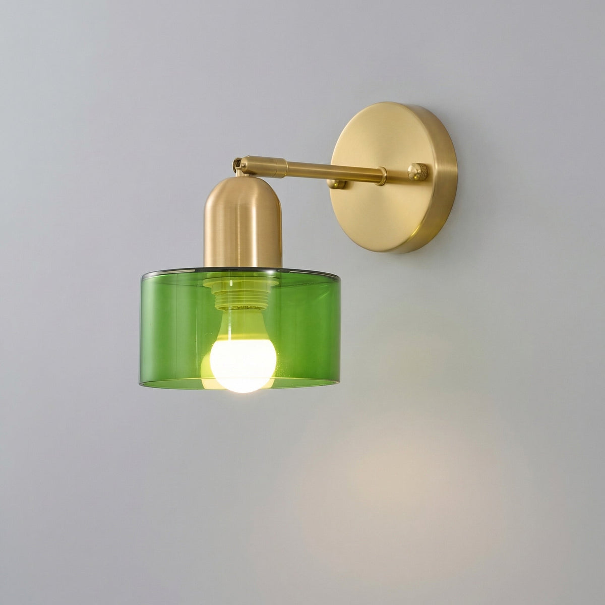 Modern Glass Wall Sconce Light Fixture for Bedroom Living Room Hallway – E26 Base Minimalist Accent Lighting | Thomler