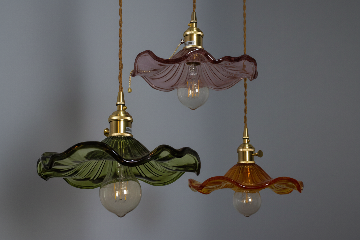 Pendant Light Glass 25.0 cm Orange E27 Kitchen Island Dining Room Vintage Hanging Ceiling Lamp | Thomler