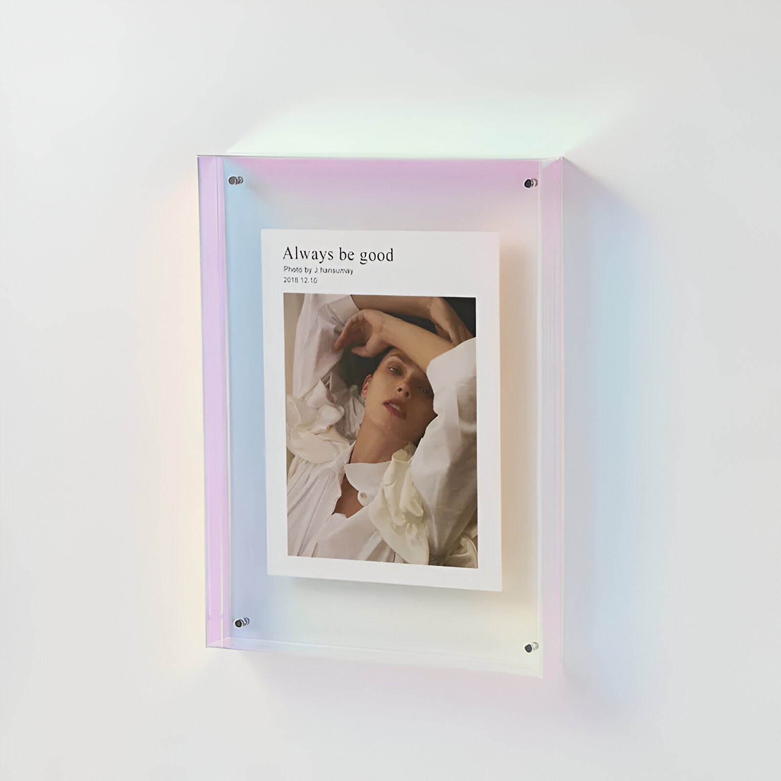 Photo Frame Acrylic 26.0 cm x 35.0 cm Transparent Minimalist Standing Hanging Scandinavian Wall Display Holder | Thomler