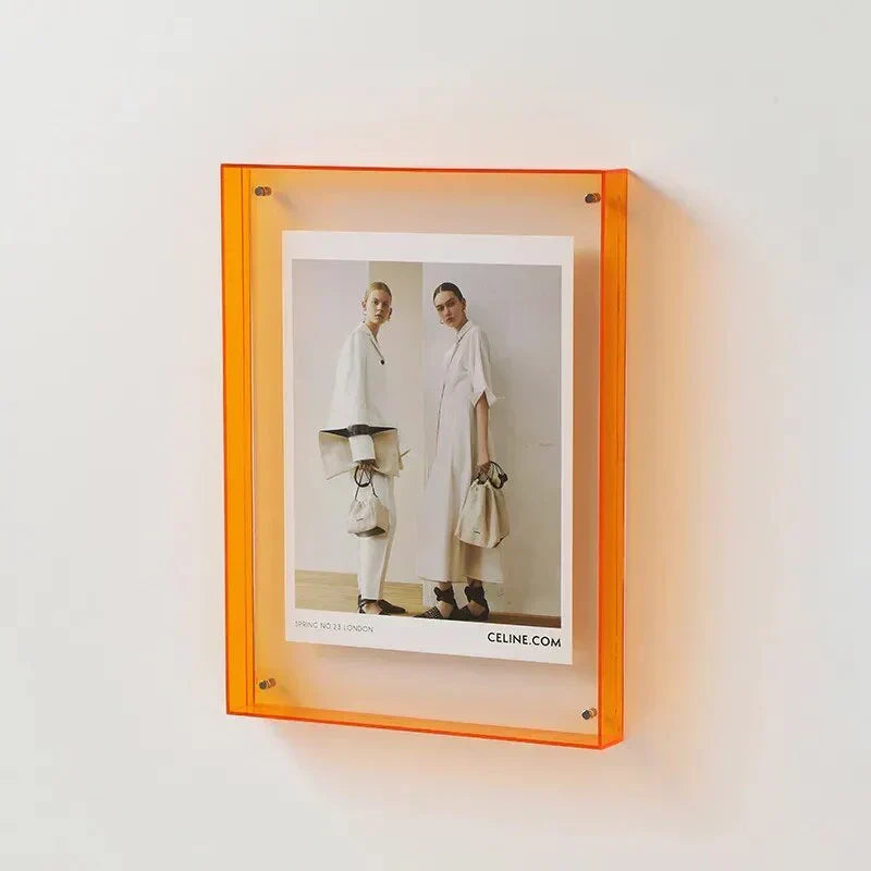 Translucent Acrylic Picture Frame with Vibrant Color Tint for Desktop & Wall Display | Modern Photo Holder for 4x6 5x7 6x8 8x10 Prints | Thomler