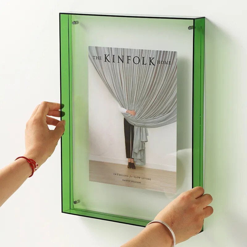 Translucent Acrylic Picture Frame with Vibrant Color Tint for Desktop & Wall Display | Modern Photo Holder for 4x6 5x7 6x8 8x10 Prints | Thomler