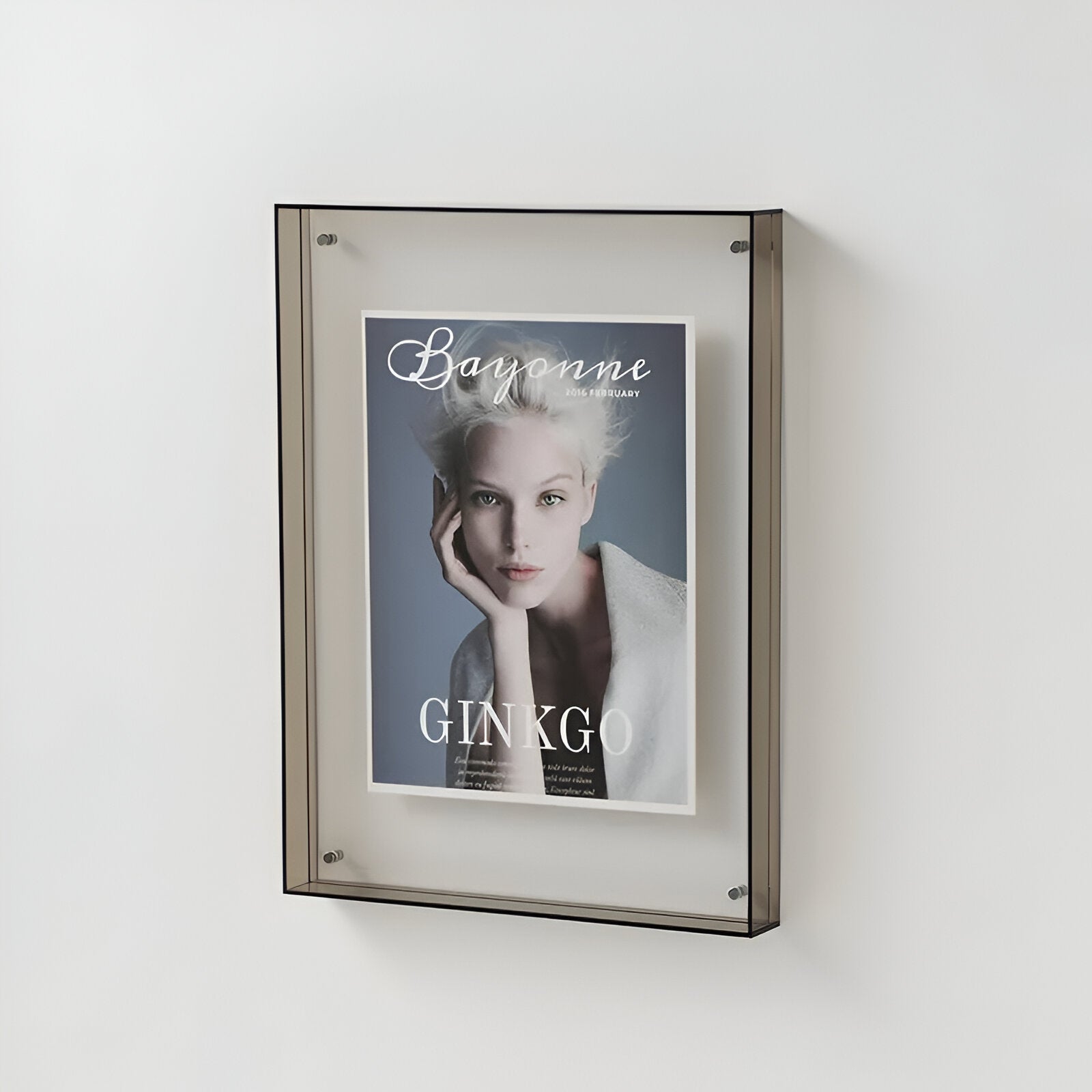 Photo Frame Acrylic 26.0 cm x 35.0 cm Transparent Minimalist Standing Hanging Scandinavian Wall Display Holder | Thomler