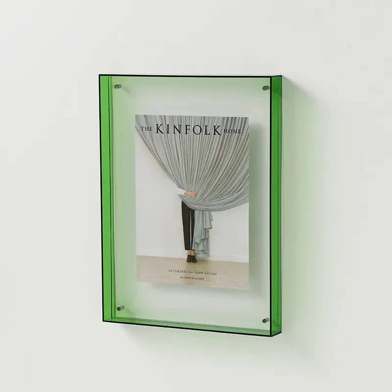 Translucent Acrylic Picture Frame with Vibrant Color Tint for Desktop & Wall Display | Modern Photo Holder for 4x6 5x7 6x8 8x10 Prints | Thomler
