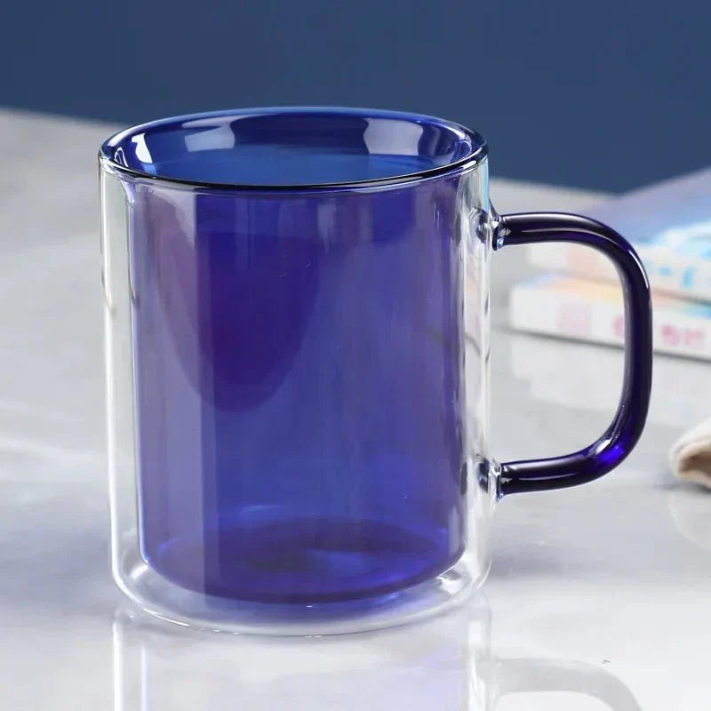 Glass Coffee Cup with Thermal Insulation & Comfortable Handle | Thomler