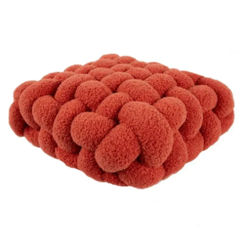 Twisted Plush Throw Pillow with Cotton Fill – Soft Sculptural Accent for Couch, Bed & Kids Room | Thomler