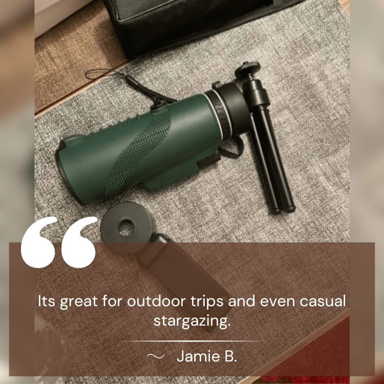 Portable HD Telescope Monocular 600x Magnification for Wildlife Bird Watching Hiking Sports Concerts Travel Outdoor Adventure | Thomler