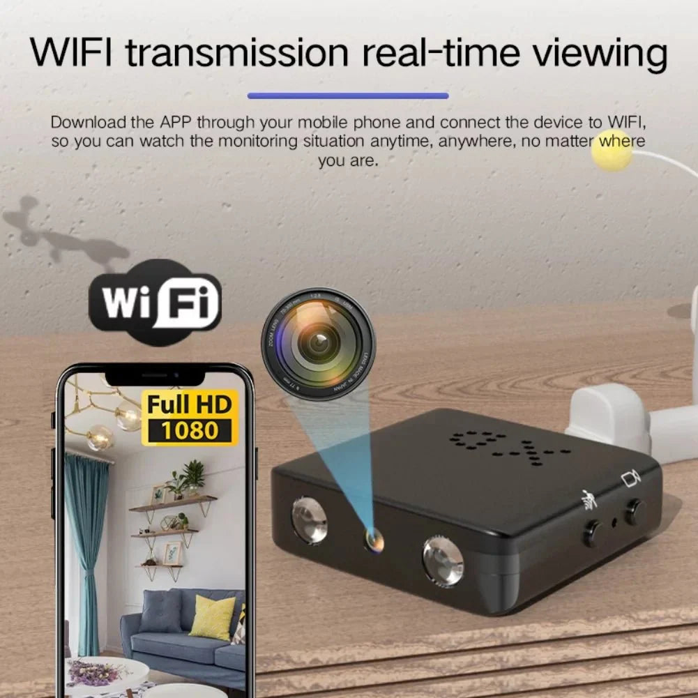 Mini Security Camera WiFi 1080P HD Indoor Wireless Surveillance Cam Night Vision Audio Wide Angle Monitoring Home Office Nanny Pet Baby | Thomler