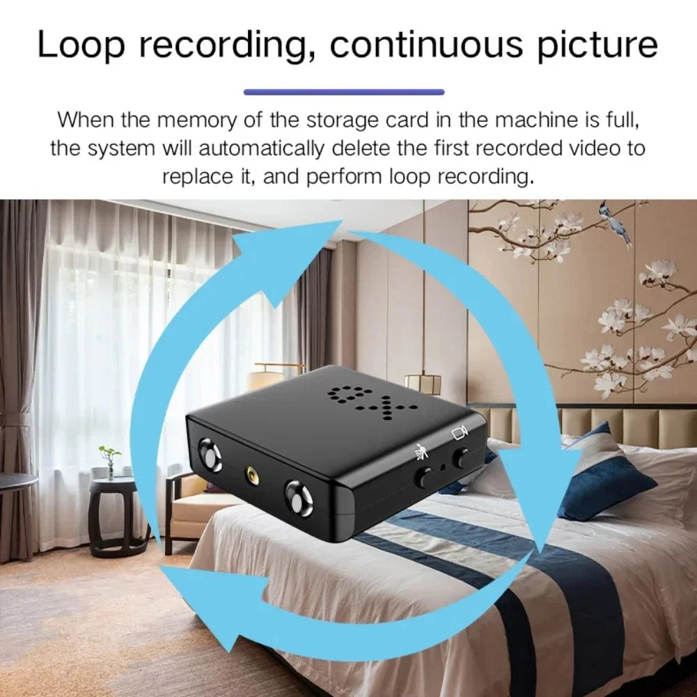 Mini Security Camera WiFi 1080P HD Indoor Wireless Surveillance Cam Night Vision Audio Wide Angle Monitoring Home Office Nanny Pet Baby | Thomler