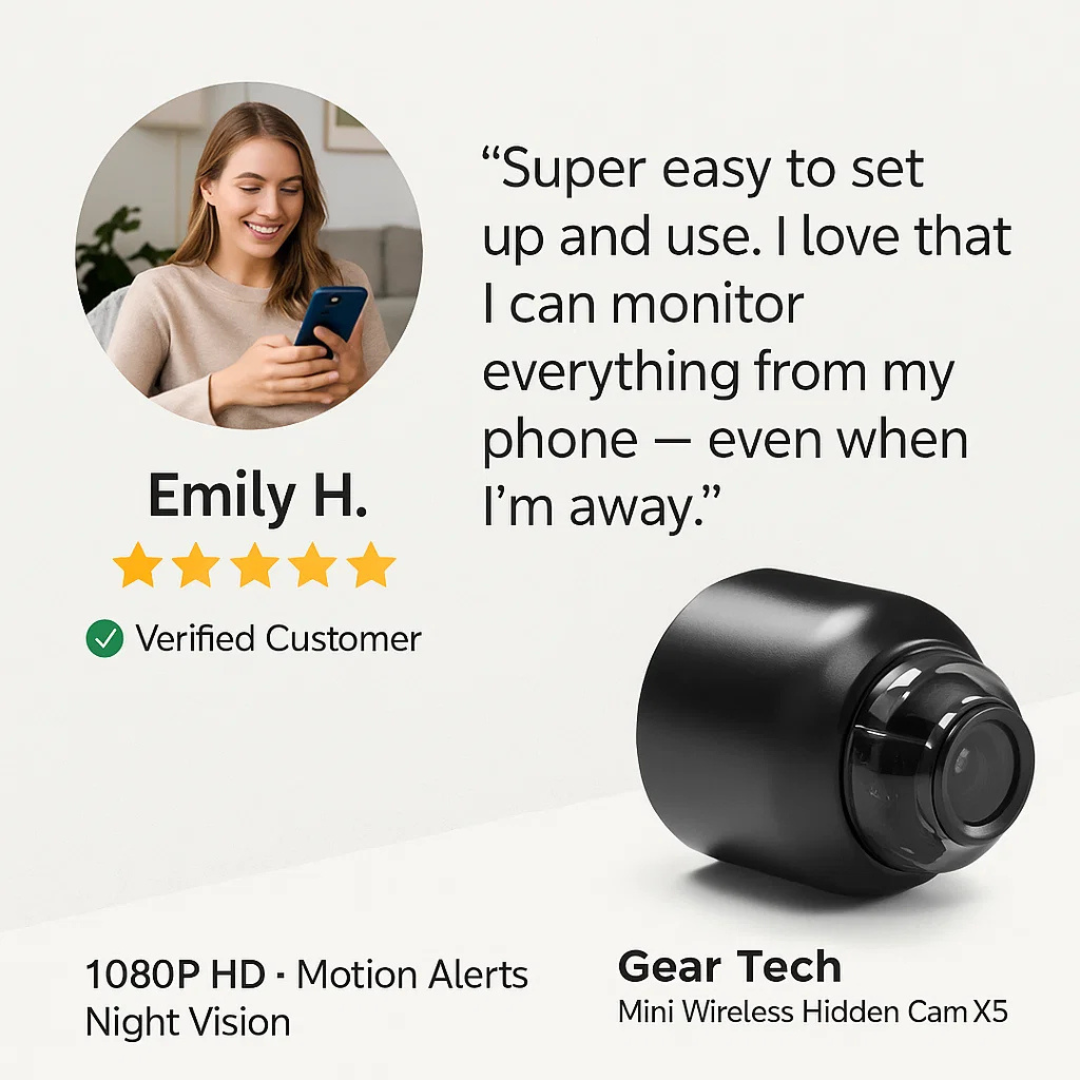 Discreet HD Security Camera with Infrared Vision & Motion Alerts for Home Monitoring | Thomler