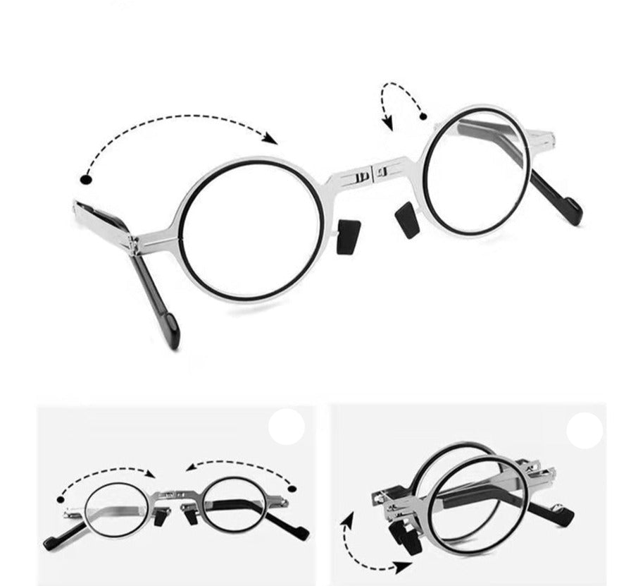Ultra-Slim Foldable Reading Glasses with Case – Portable Metal Reader for Men & Women, On-the-Go Vision Aid | Thomler
