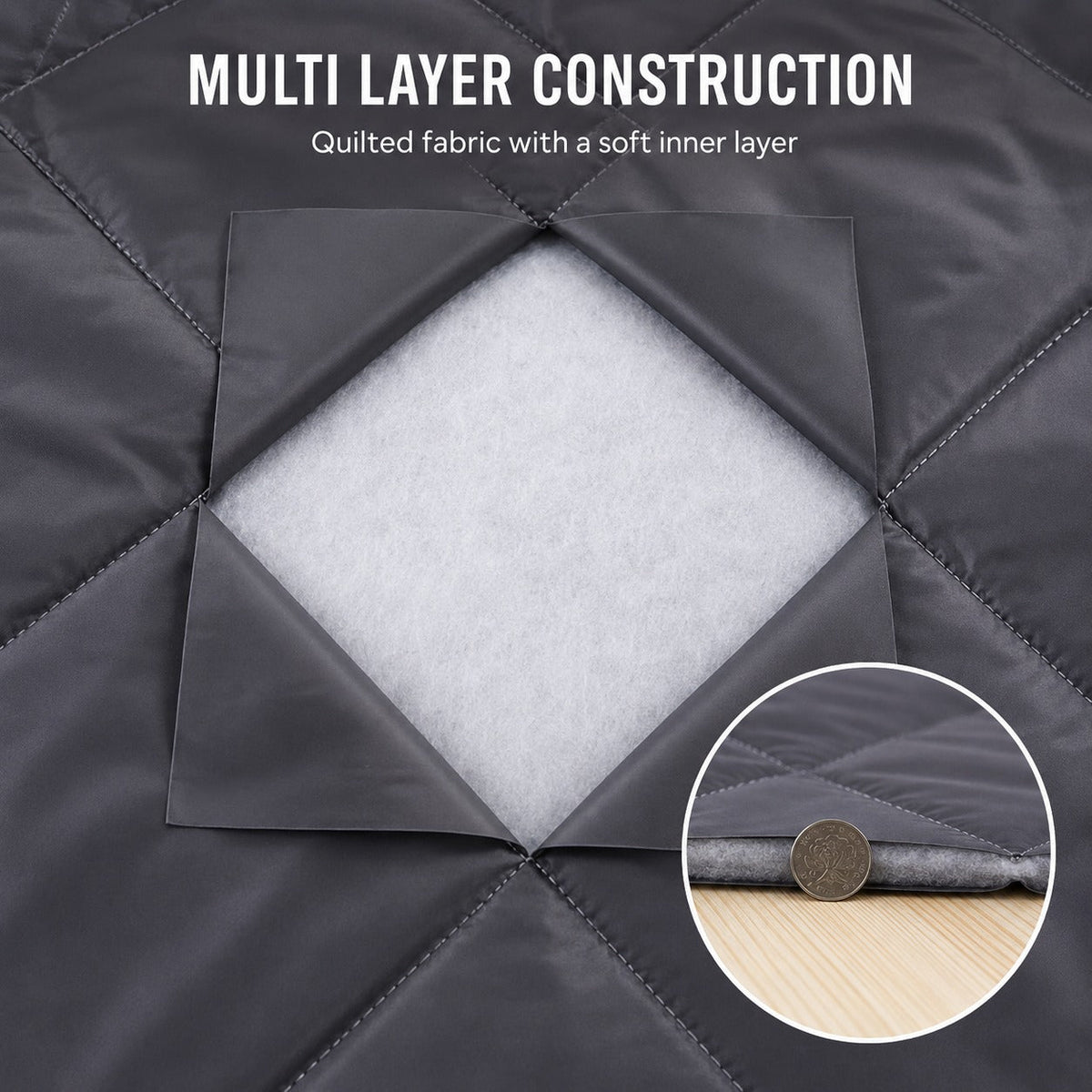 Insulated Magnetic Door Curtain – Thermal Draft Blocker with Sound Dampening | Thomler