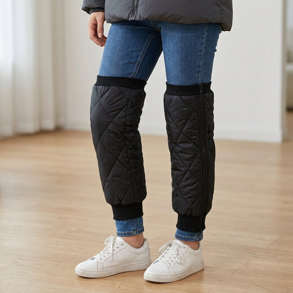 Thermal Knee Warmer Sleeve for Cold Weather – Fleece-Lined Support Wrap for Winter Sports & Leg Protection | Thomler