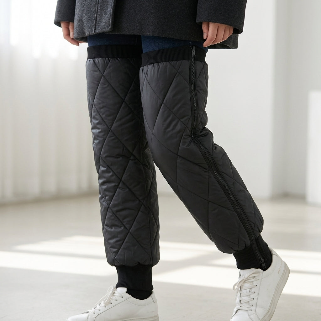Thermal Knee Warmer Sleeve for Cold Weather – Fleece-Lined Support Wrap for Winter Sports & Leg Protection | Thomler
