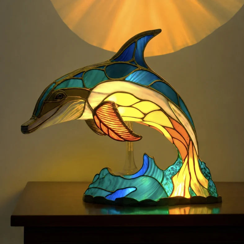 LED Animal Nightlight – Battery-Powered Sculptural Desk Lamp with Switch – Metal & Resin Figurine for Nightstand, Bookshelf, Kids Room | Thomler