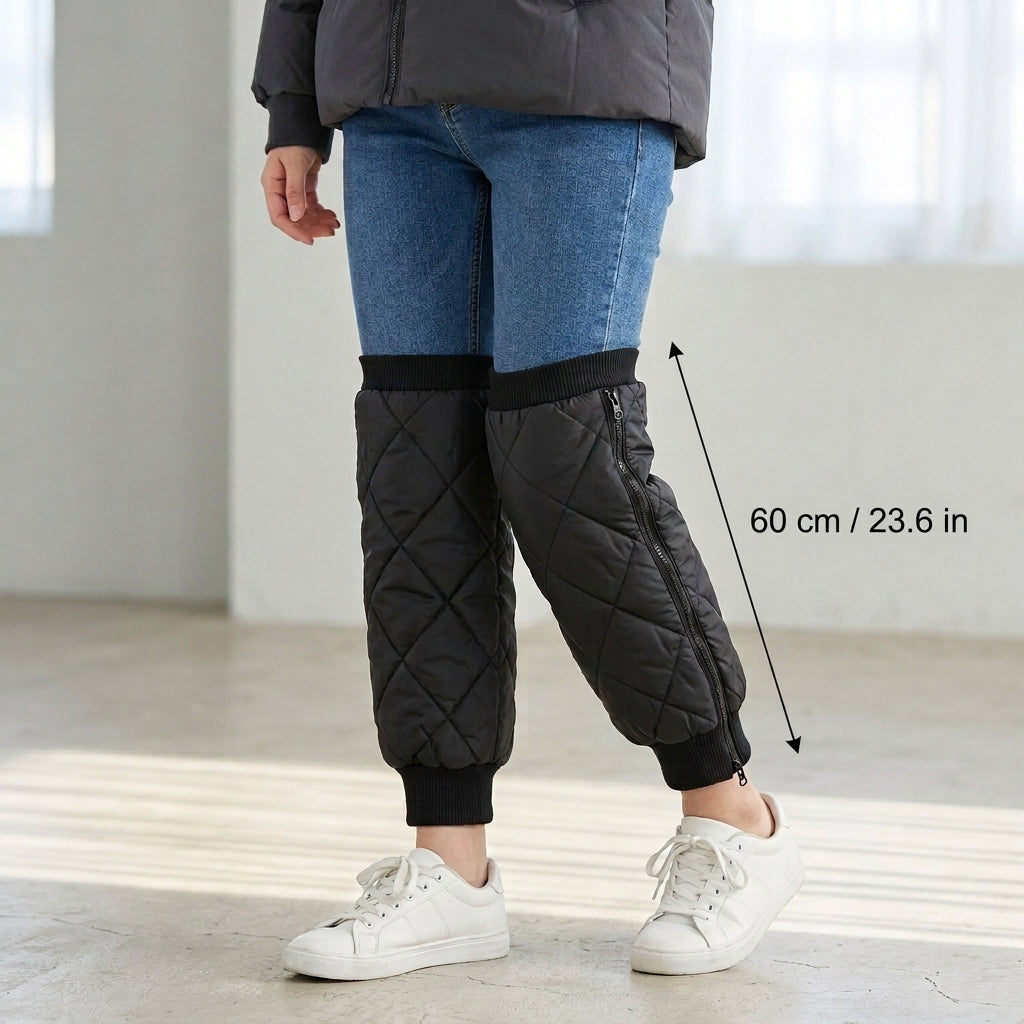 Thermal Knee Warmer Sleeve for Cold Weather – Fleece-Lined Support Wrap for Winter Sports & Leg Protection | Thomler