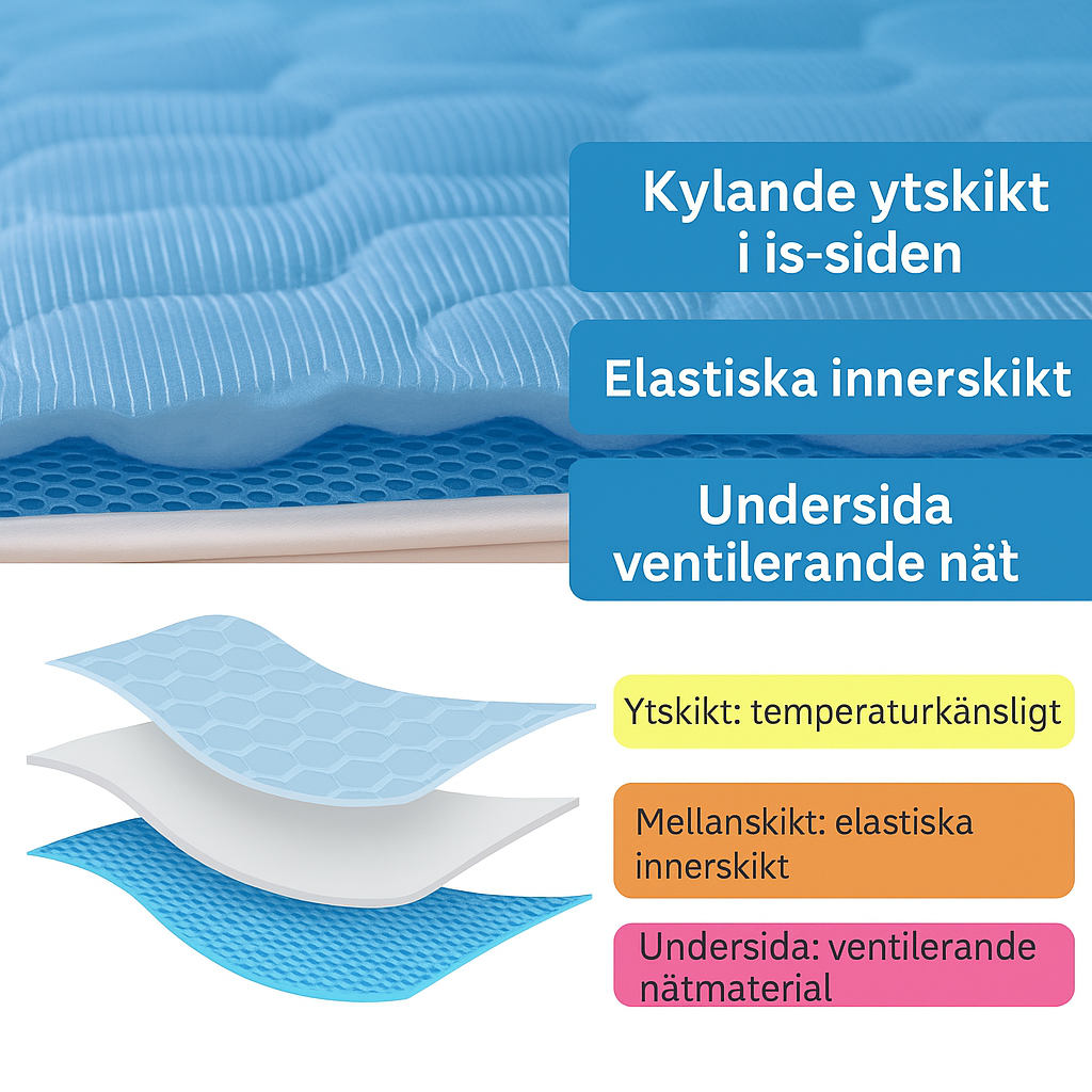 Self-Cooling Pet Mat Breathable Heat-Reflective Fiber Pad for Dogs & Cats Summer Comfort Portable Travel Indoor Outdoor No Refrigeration | Thomler
