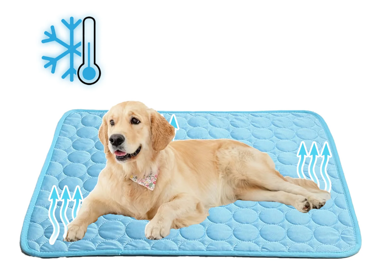 Self-Cooling Pet Mat Breathable Heat-Reflective Fiber Pad for Dogs & Cats Summer Comfort Portable Travel Indoor Outdoor No Refrigeration | Thomler