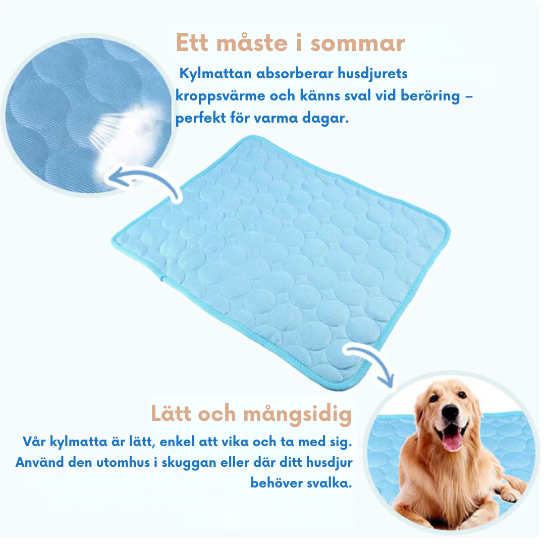 Self-Cooling Pet Mat Breathable Heat-Reflective Fiber Pad for Dogs & Cats Summer Comfort Portable Travel Indoor Outdoor No Refrigeration | Thomler
