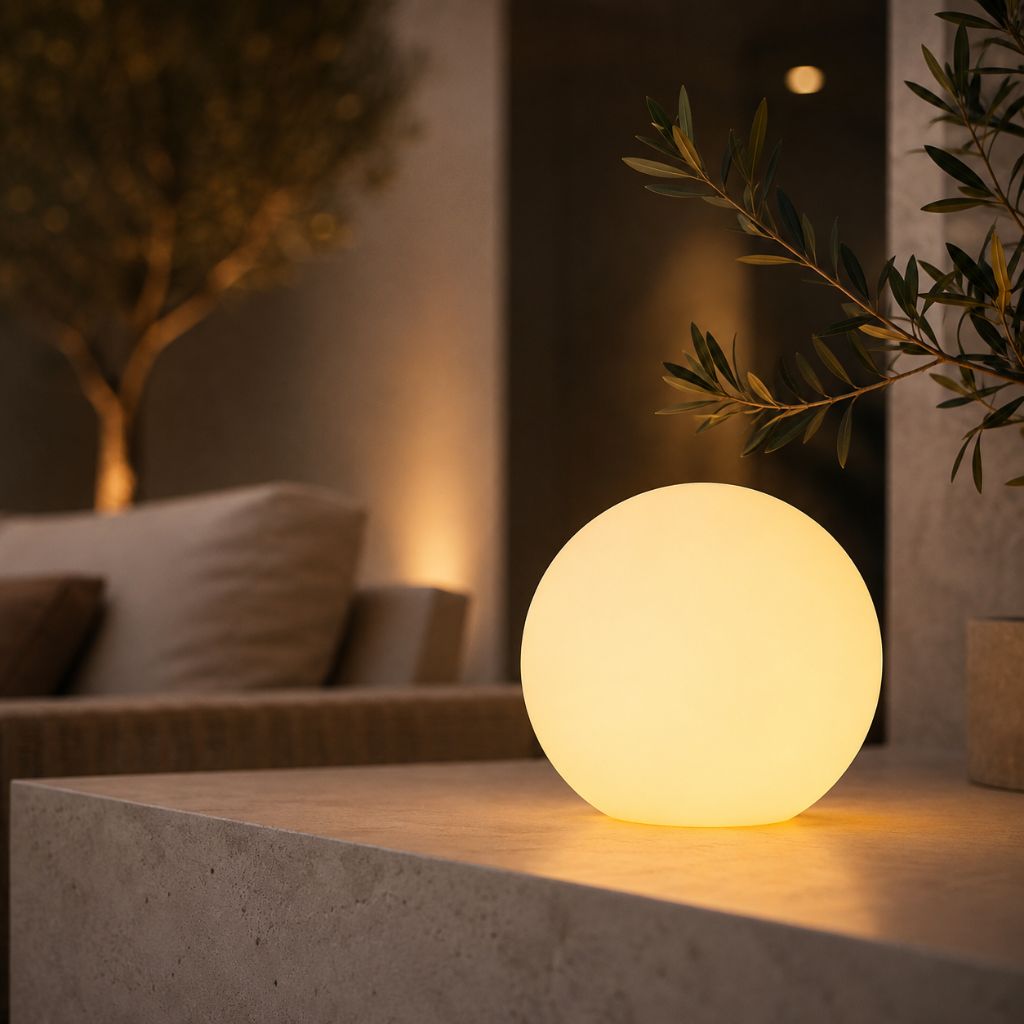 Rechargeable LED Globe Lamp with Remote – 16 Color Modes, Weather-Resistant for Indoor & Outdoor Ambient Lighting | Thomler