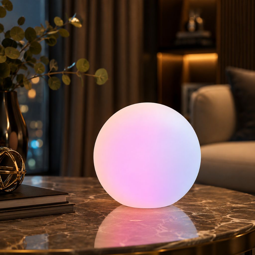 Rechargeable LED Globe Lamp with Remote – 16 Color Modes, Weather-Resistant for Indoor & Outdoor Ambient Lighting | Thomler