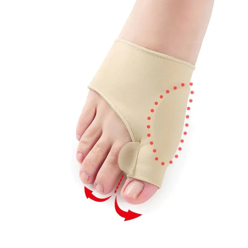 Gel Toe Spacer for Bunion Relief & Big Toe Alignment | Non-Surgical Hallux Valgus Corrector Sleeve | Soft Polymer Cushion Separator | Day | Thomler