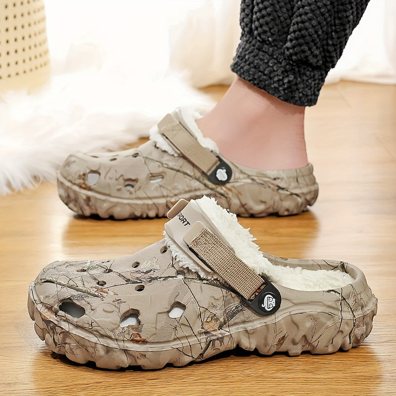 Lined Winter Clogs with Removable Fur Lining for Men & Women | Indoor Outdoor Slip-On House Shoes EVA Non-Slip Footwear | Thomler