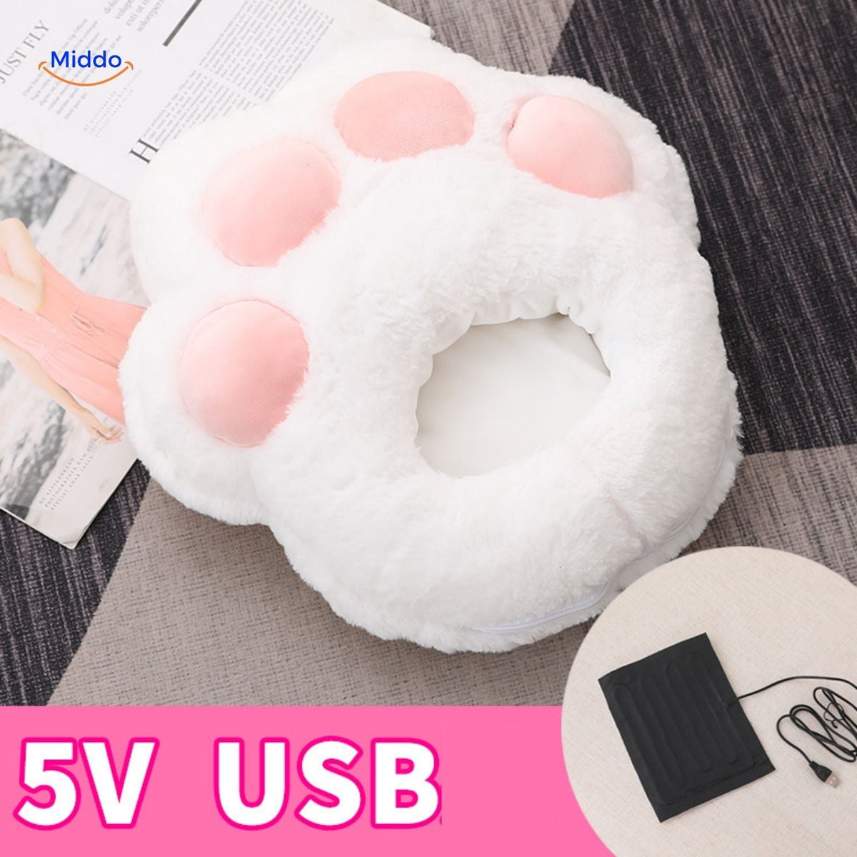 Heated Foot Warmer Slippers with USB Power – Soft Plush Cushion for Cold Feet, Home Office & Desk Use | Thomler
