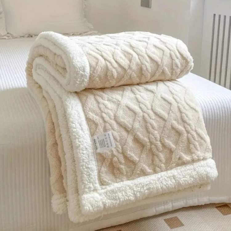 Plush Sherpa Weighted Throw Blanket with Glass Bead Fill for Better Sleep & Stress Relief | Thomler