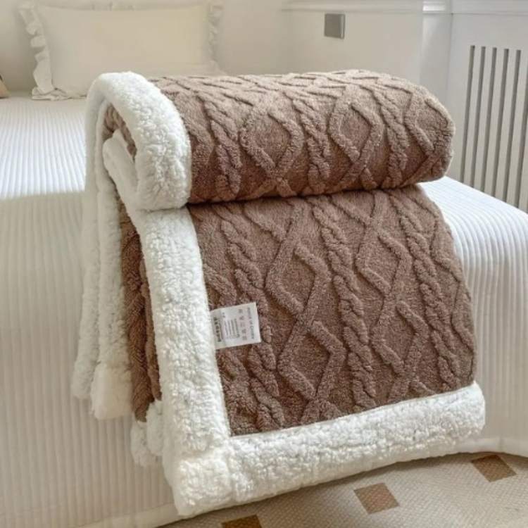 Plush Sherpa Weighted Throw Blanket with Glass Bead Fill for Better Sleep & Stress Relief | Thomler