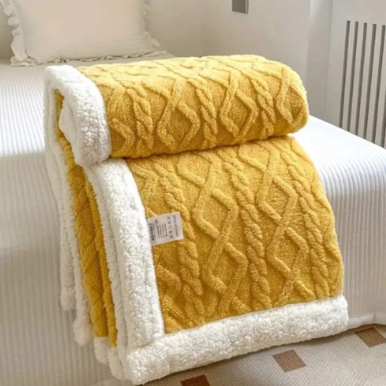 Plush Sherpa Weighted Throw Blanket with Glass Bead Fill for Better Sleep & Stress Relief | Thomler