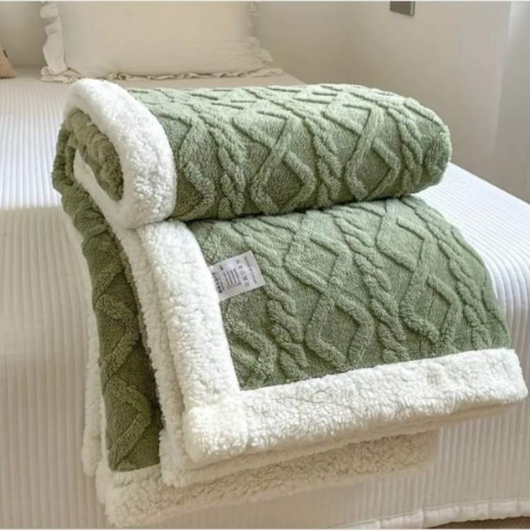Plush Sherpa Weighted Throw Blanket with Glass Bead Fill for Better Sleep & Stress Relief | Thomler