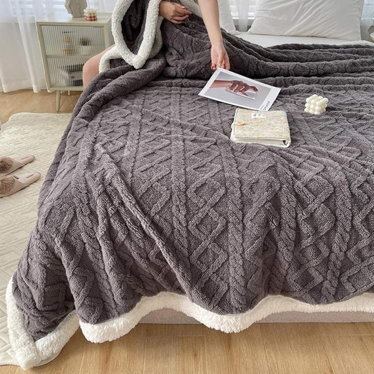 Plush Sherpa Weighted Throw Blanket with Glass Bead Fill for Better Sleep & Stress Relief | Thomler