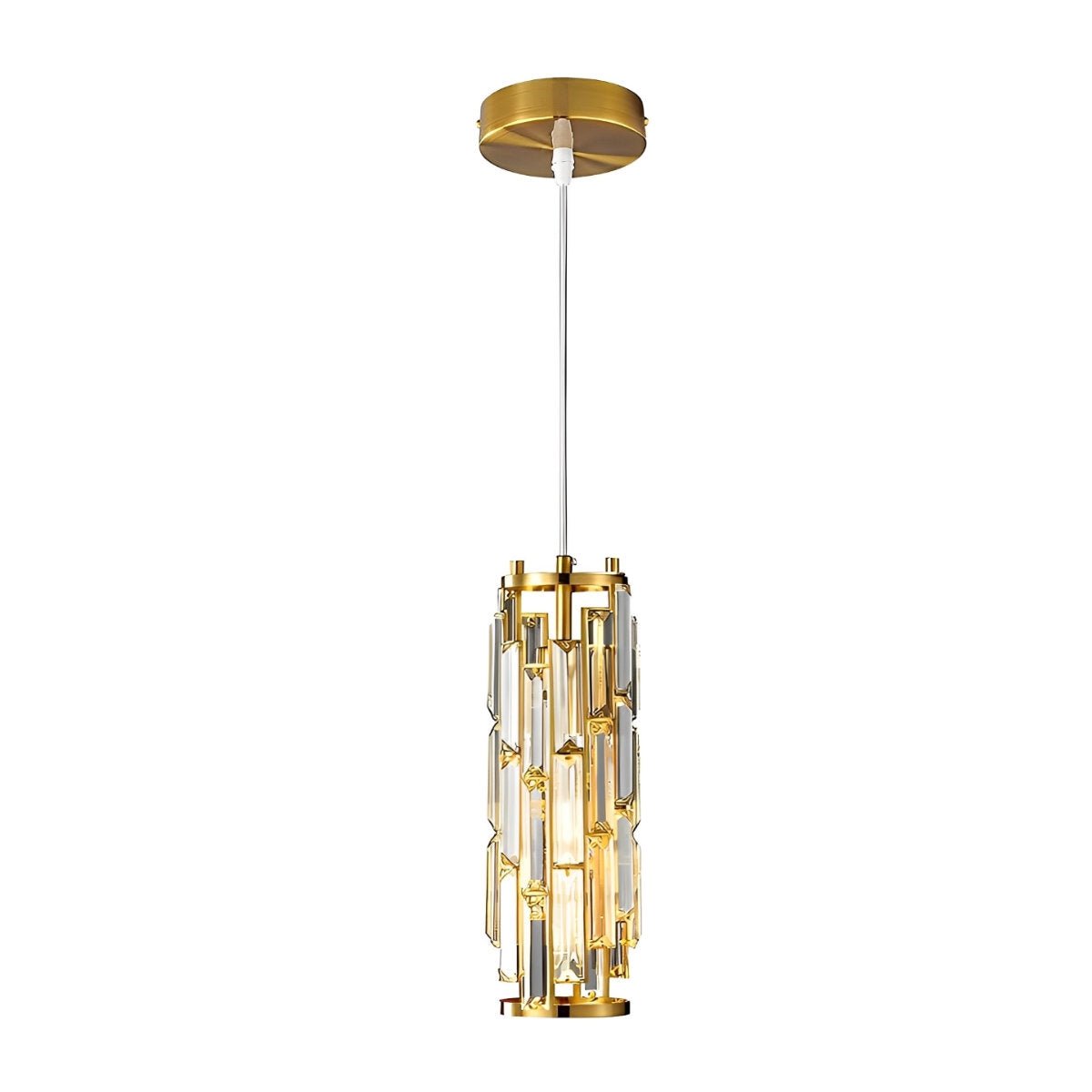 Pendant Light Crystal Glass E27 10.0 cm Adjustable Kitchen Island Dining Room Hanging Ceiling Lamp Industrial Retro | Thomler