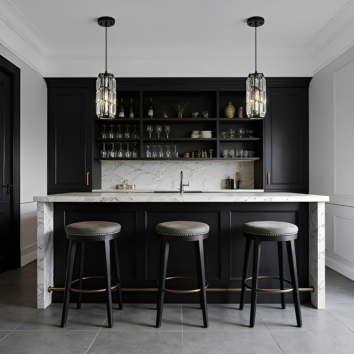 Pendant Light Crystal Glass E27 10.0 cm Adjustable Kitchen Island Dining Room Hanging Ceiling Lamp Industrial Retro | Thomler
