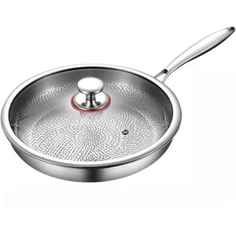 Titanium Skillet with Textured Surface for Gas Electric Induction Stovetops Oven Safe Metal Utensil Friendly Chemical Free Cookware | Thomler