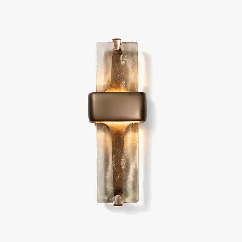 Wall Lamp Copper Crystal 19.7 in Warm White Bedroom Hallway Modern Vertical Sconce Lighting Fixture | Thomler