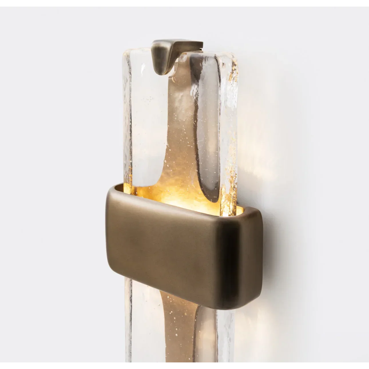 Wall Lamp Copper Crystal 19.7 in Warm White Bedroom Hallway Modern Vertical Sconce Lighting Fixture | Thomler